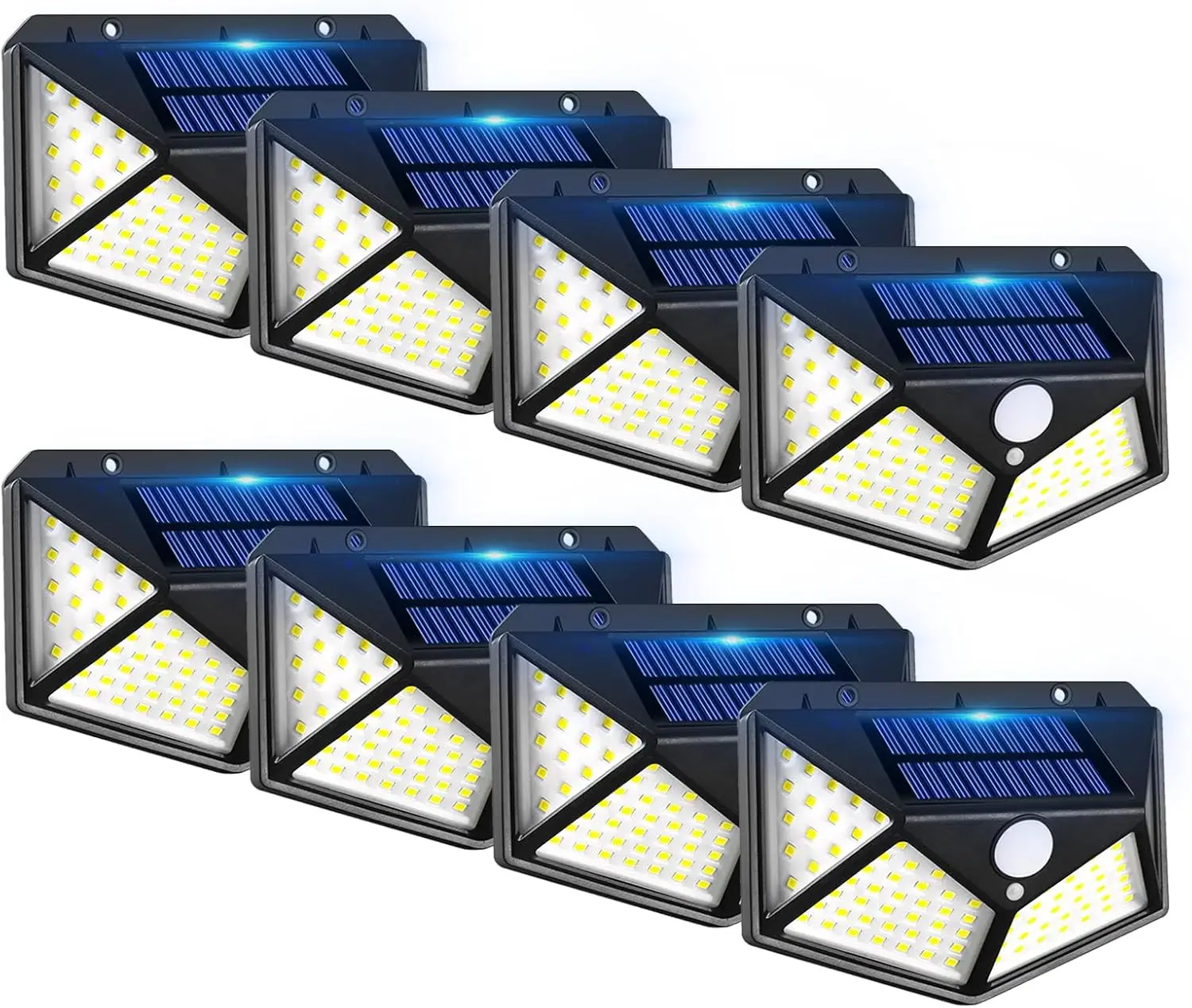 

8 солнечных светильников, 3 режима, водонепроницаемость IP65, 270 г. ° Беспроводная связь для двора, сада, террасы