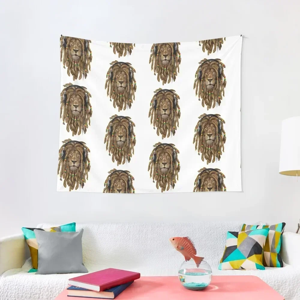 

Rastafari Lion for Reggae Lover Tapestry Wallpaper On The Wall Room Ornaments Tapestry