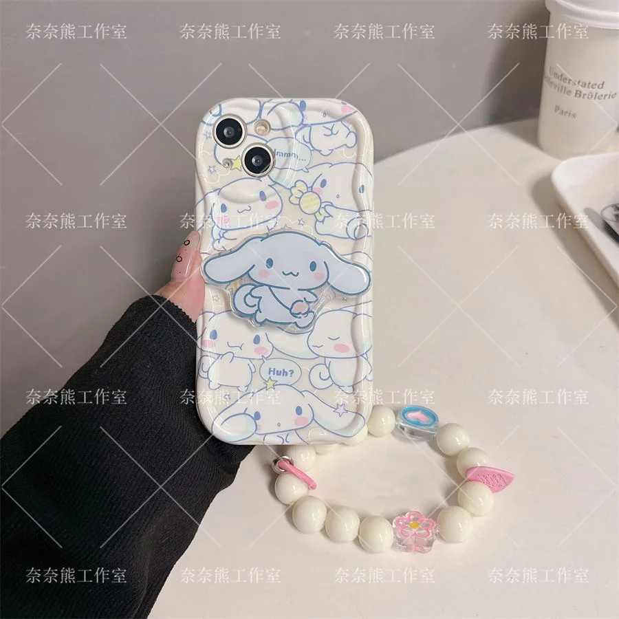 

Cinnamoroll 3D Wave Bracket Bracelet Case for OPPO Realme 12 11 10 9 8 7 7i 6 5 Pro Plus C67 C55 C31 C35 C11 C15 C20 C21Y Cover