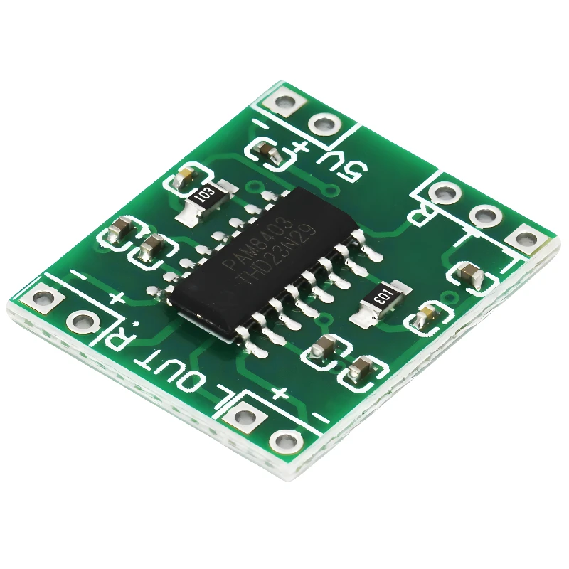PAM8403 سوبر مضخم رقمي صغير مجلس 2*3 واط فئة D مضخم رقمي مجلس كفاءة 2.5 إلى 5 فولت USB امدادات الطاقة