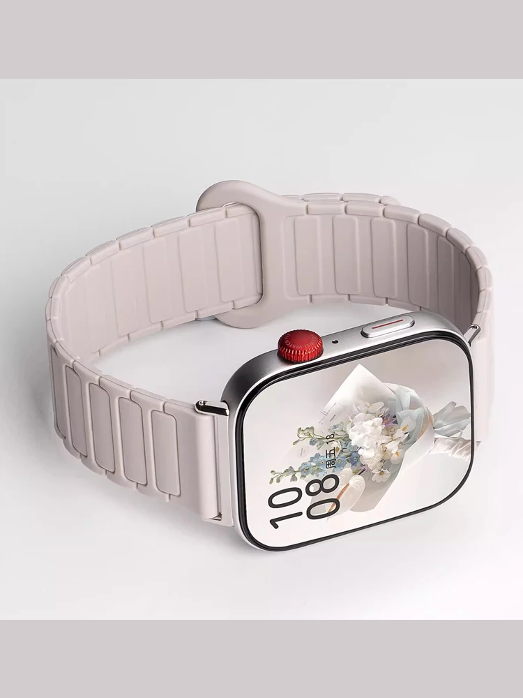 حزام لساعة Huawei Watch Fit 3/fit 4/fit 4 Pro ملحقات بديلة من السيليكون المغناطيسي سوار Correa ساعة Huawei fit 4 حزام