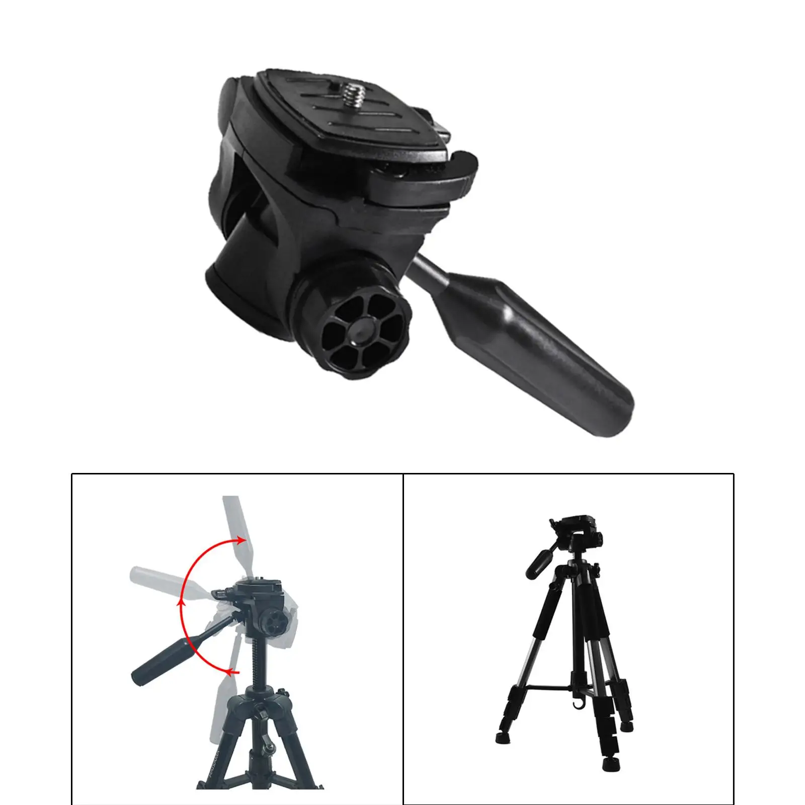 

Camera Tripod Head 3/8" 1/4"Thread Mount Adapter for Tripod Monopod
