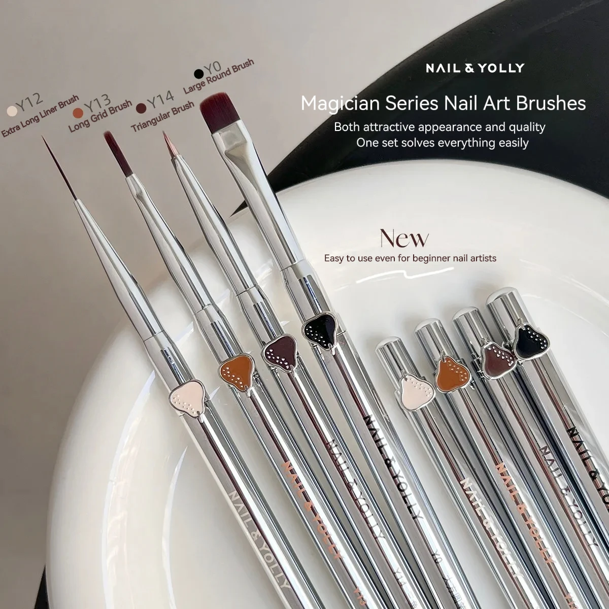 NAIL&YOLLY Magician Nail Brush Set UV Gel Striping Liner Gradient Flower Manicure Pens