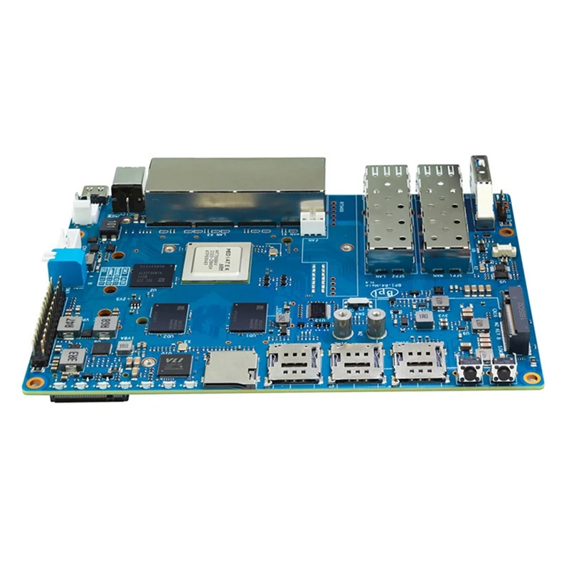 For Banana Pi BPI-R4 Mediatek MT7988A Quad-Core Arm Cortex-A73 4GB DDR4 8GB EMMC Smart Router Board Easy Install