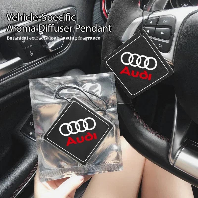 

1/2Pcs Car Air Freshener Perfume Decoration Pendant Refresher For Audi S-line A3 A4 A6 A5 Q5 A1 Q7 Q3 Q2 Q8 A7 A8 TT S1 SQ5 RSQ3