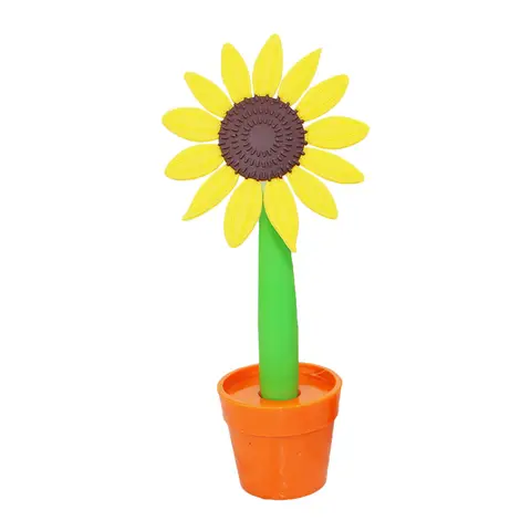 Sunflower Ballpoint Pen Soft Rubber Ink Smooth Writing Plant Pen School Home Desk Decoration