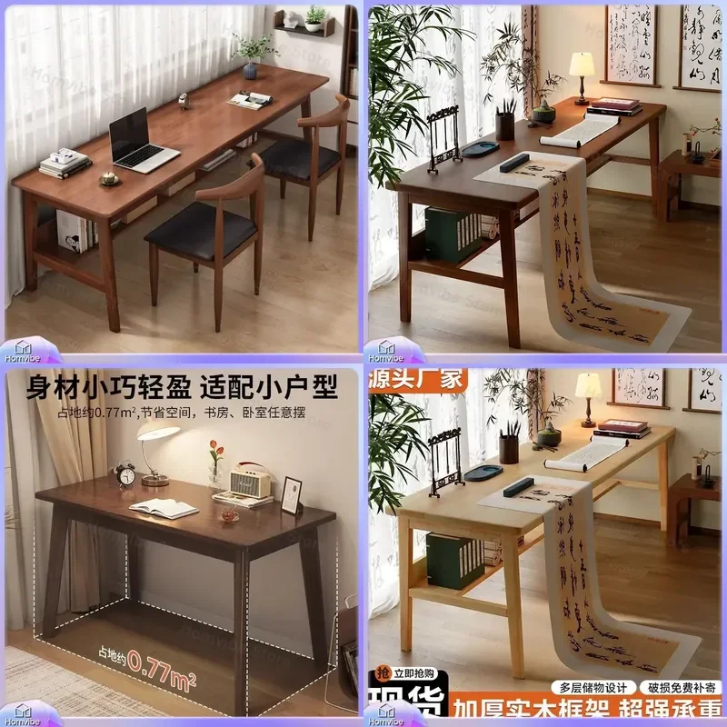 solid-wood-desk-long-narrow-computer-table-against-wall-modern-simple-workbench-double-household-office-furniture-home-study