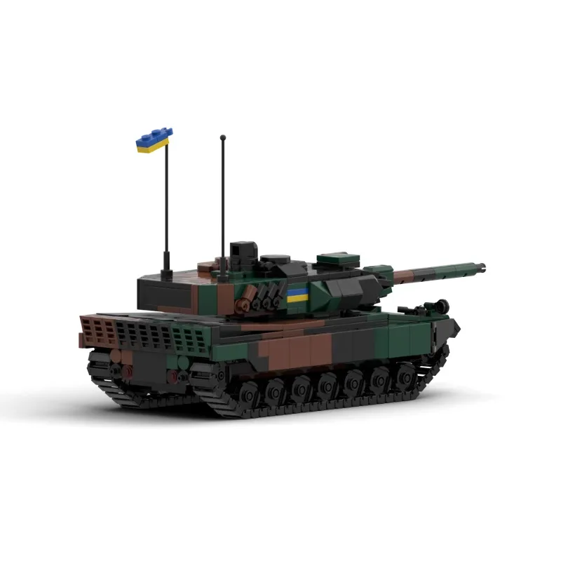 WW2 Armored Vehicle Leopard 2 Tank Bricks Model Military Educational Toys Building Blocks Sets DIy Assembled Model for Kids