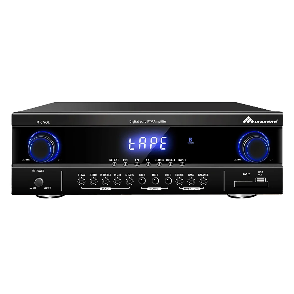 

Entertainment Black InAndOn Amplifier Premium High Power Home Amplifier KTV Karaoke Machine Amplifier Home Theater System