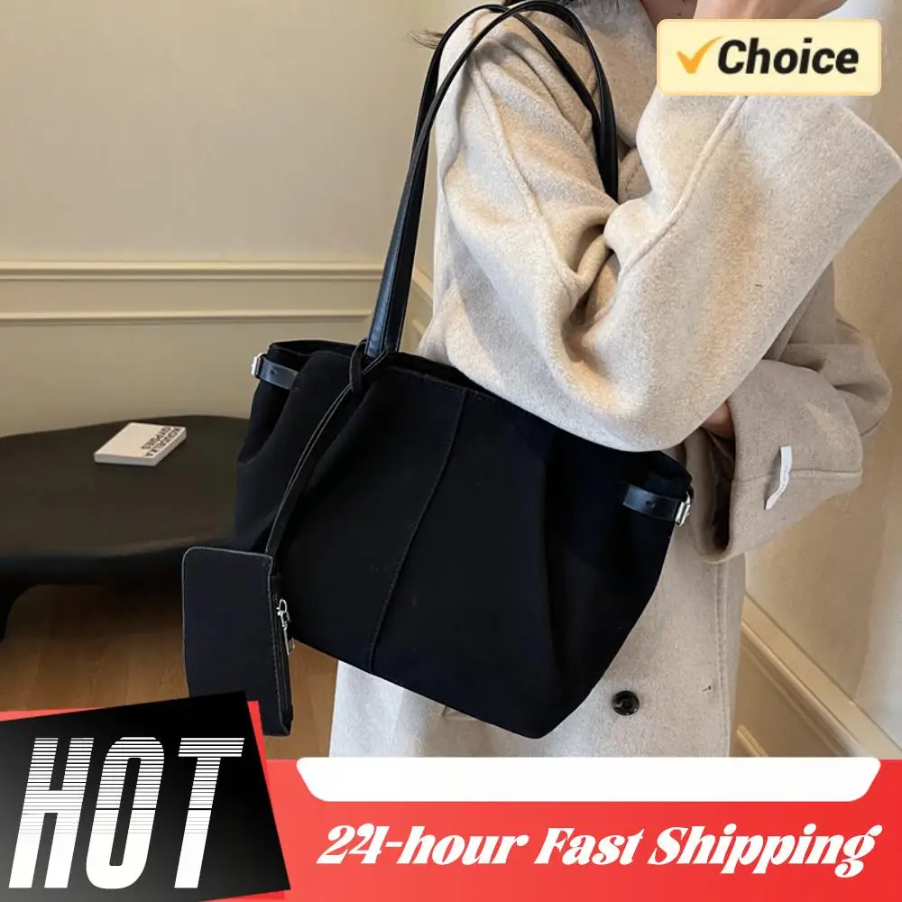 

Женская замшевая сумка через плечо с внутренним карманом, сумка-тоут на молнии, сумка-сэтчел для работы и путешествий