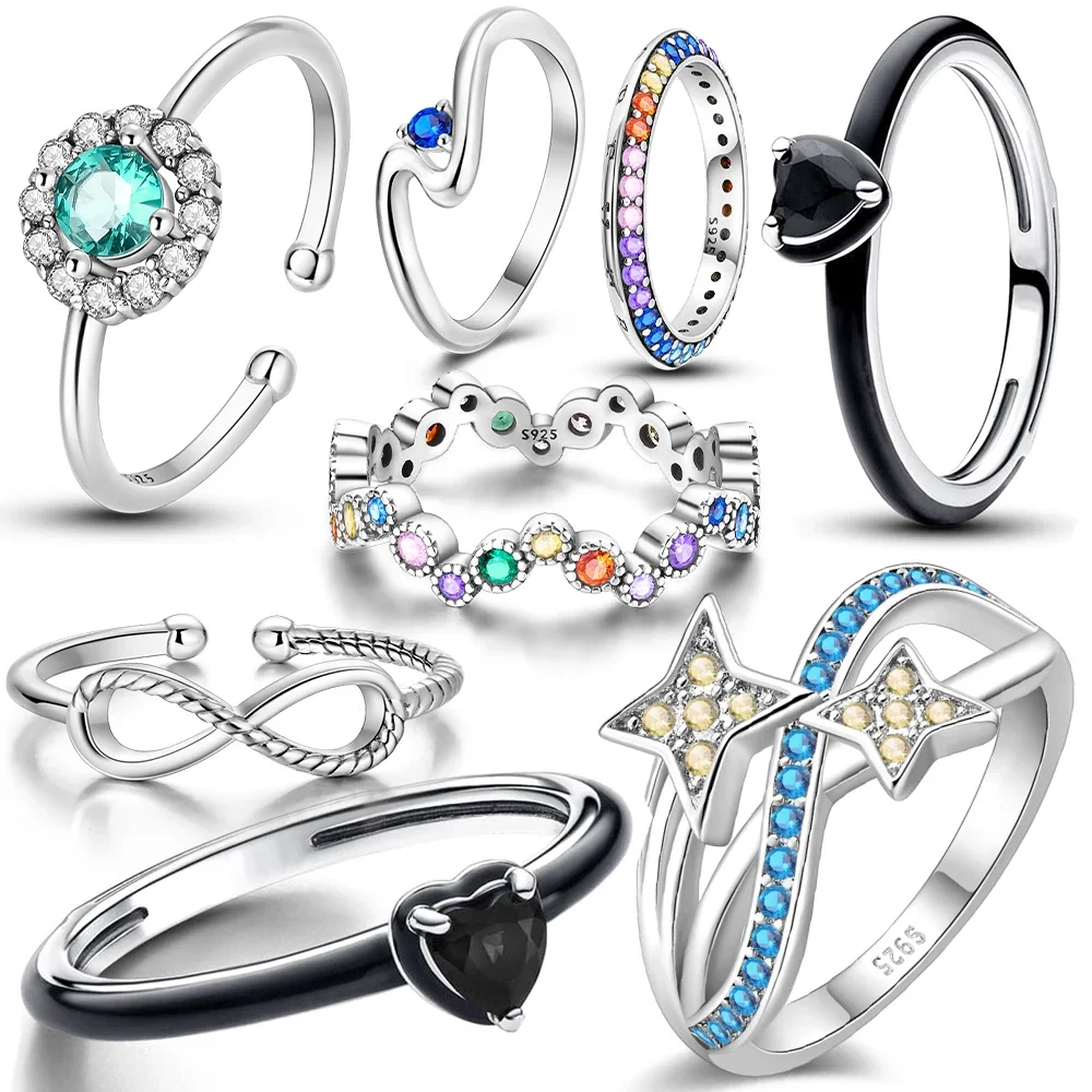 

Новинка 2024, серебряное кольцо 925 пробы, кольцо с розой в цвете, кольцо на палец для мамы, женское кольцо на день матери, ювелирное изделие, подарок