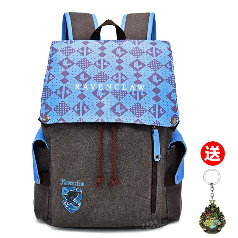 Mochila Potter Hogwarts Escola de Bruxaria e Mágica desenho animado bolsa crossbody para estudante coreano