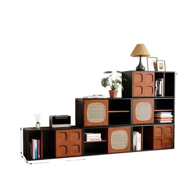 

French medieval style solid wood bookcase: combination chest of drawers,decorative cabinets, wall-to-wall display cabinets