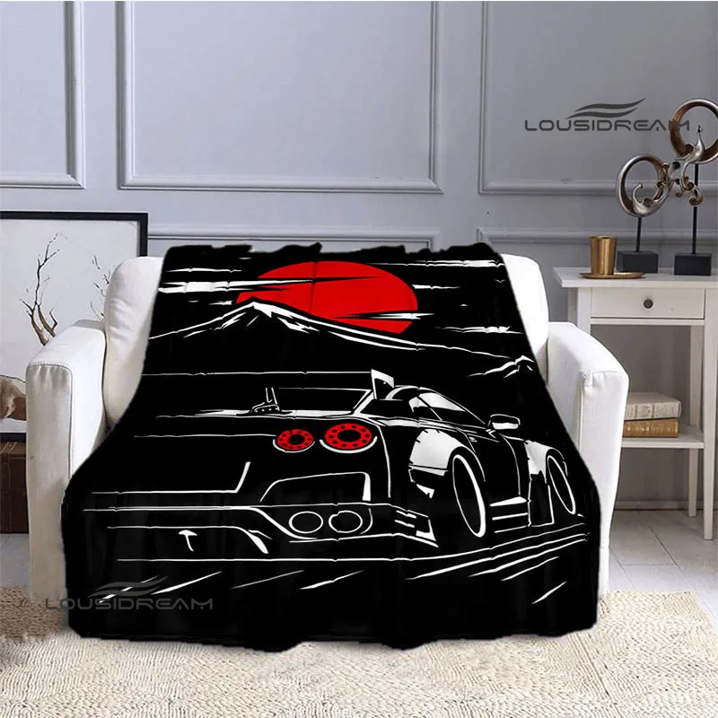 GTR racing retro printed blankets Warm blanket soft and comfortable home travel bed blanket picnic blanket birthday gift