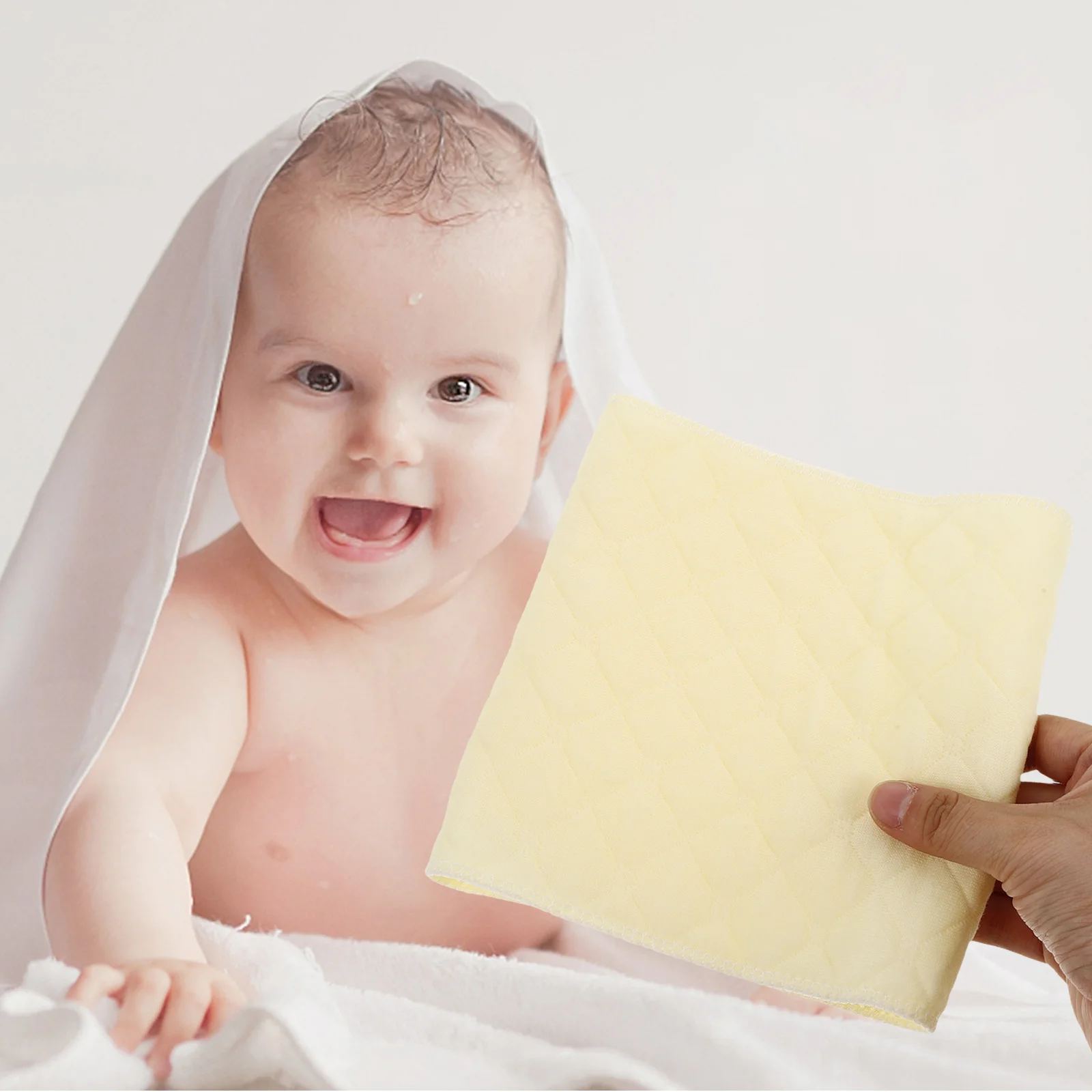 10 قطعة بطانة حفاضات الرضع القطن قابلة لإعادة الاستخدام قابل للغسل ثلاث طبقات ماصة القماش حفاضات إدراج لمرحلة التدريب #6
