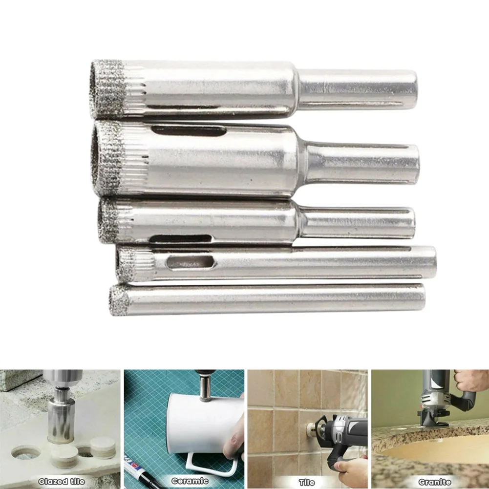 Drill Bits Diamond Tool Extraordinarily High Rigidity Diamond Large Clearance Hole Plating Set Silver High Quality