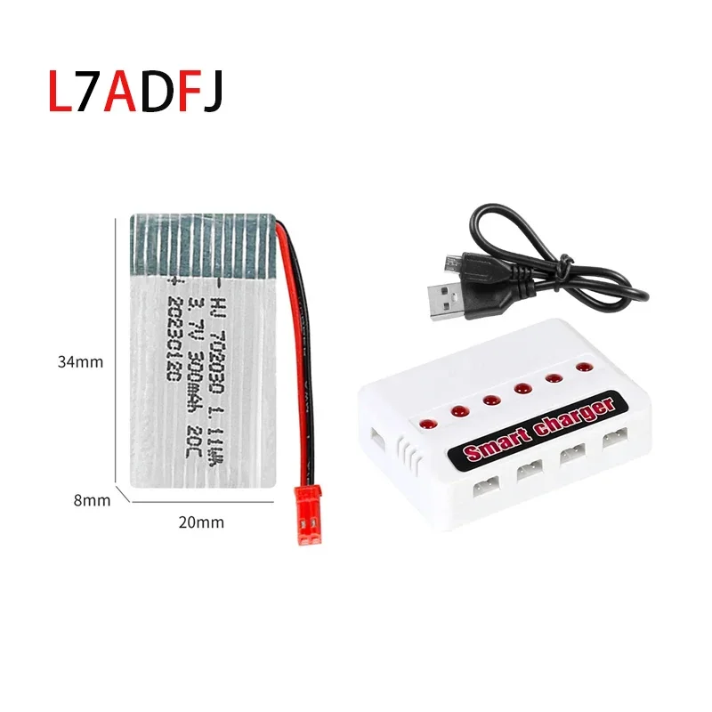 702030 Drone Battery 3.7V 300mah Li-po Rechargeable Batteries For Syma X11 E55 Fq777 Fq17w F180 U816 RC Drone UAV Battery