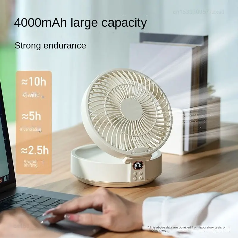 Youpin Air Circulation Fan Wireless Suspended USB Rechargeable Night Light Touch Control 4 Wind Speed Folding Electric Fan