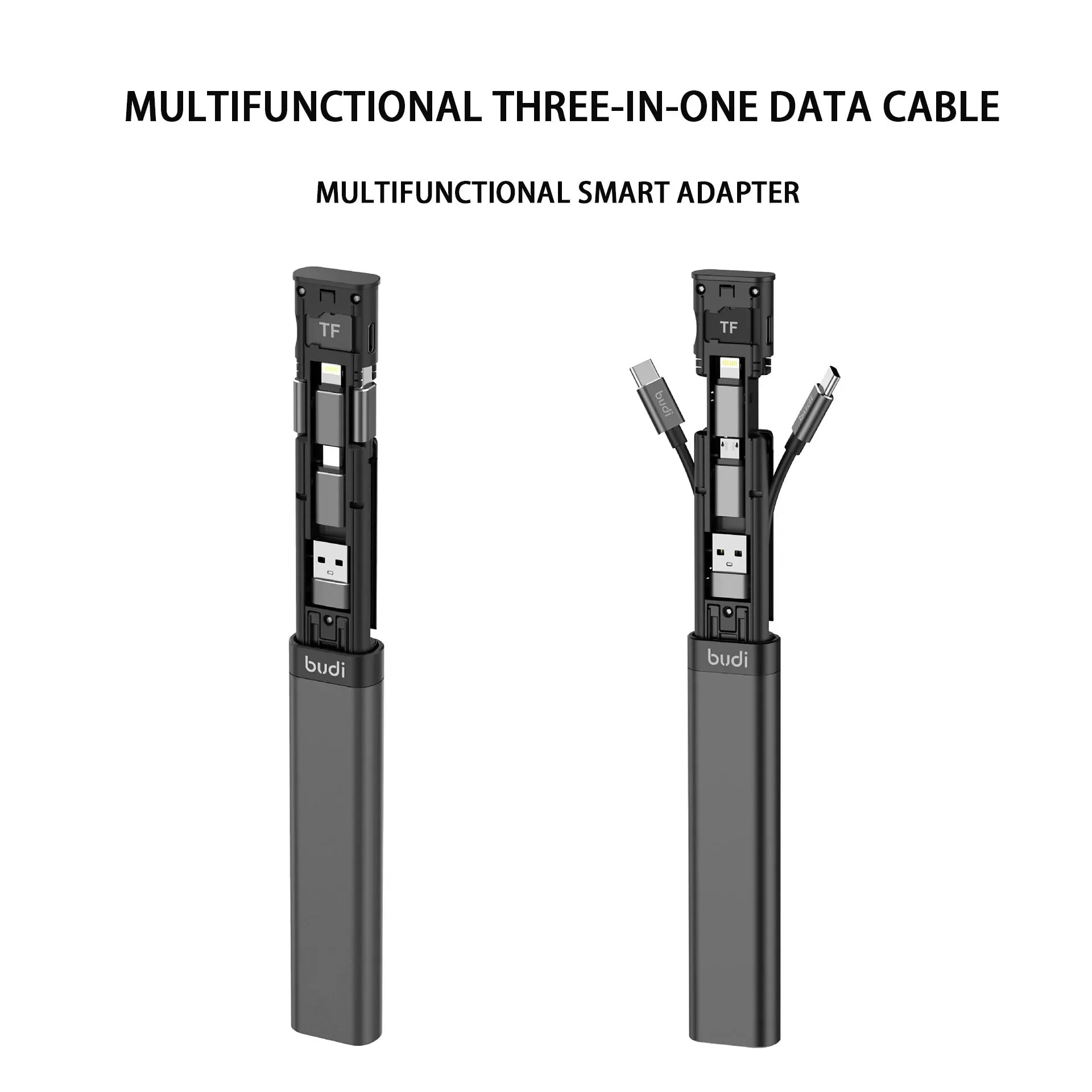 3-IN-1 Multi-functional Cable Stick Multifunctional Data Cable Card Reader OTG Adapter Type C External Memory Card Storage Stick