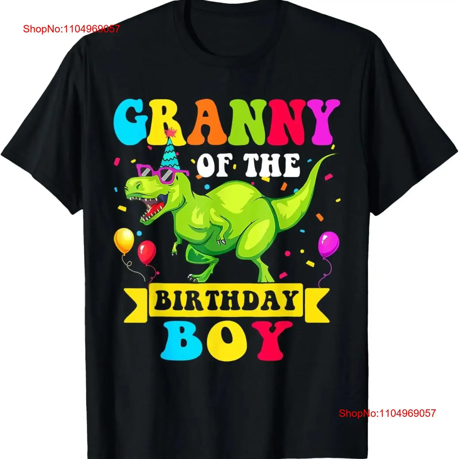 

Granny of the Birthday Boy T Shirt Dinosaur Raptor Funny vintage Washed Unisex Slightly Soft graphic designer clothes Versatile