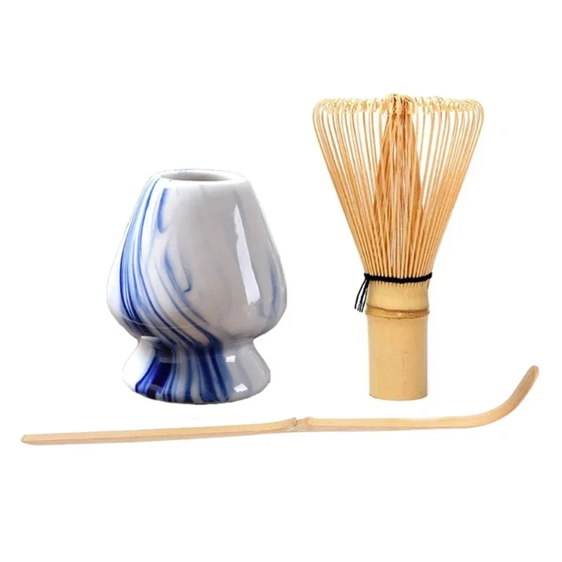 ABLU-Juego de soporte para batidor Matcha, accesorios para utensilios de té, herramientas Matcha de 3 piezas, Kit de cepillos, soporte japonés Chasen