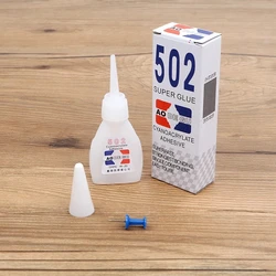 5pc 502 Super Glue Instant Quick Dry Cyanoacrylate Strong Adhesive Quick Bond Leather Rubber Metal Office Supplies Fast Glue