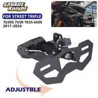 Adjustable Tail Tidy License Plate Bracket For Street Triple 765 RS S R 660S 2017-2024 Fender Eliminator Registration Frame Kit