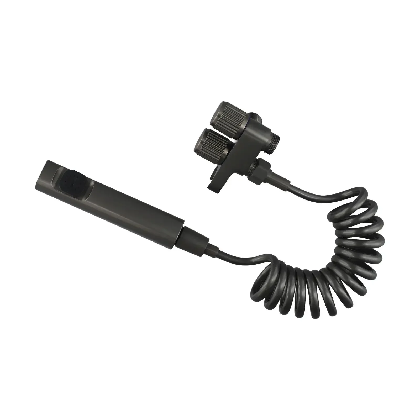 Dual Socket Valve Double Control Angle Valve Shower Head Bathroom Basin Metal Handle Standard 4-point Interface