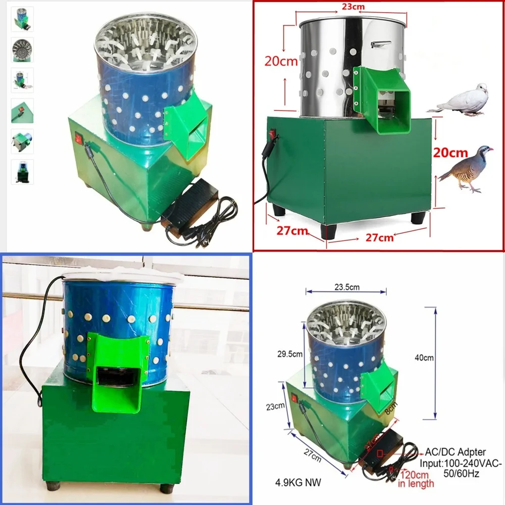 

Automatic Poultry Plucker for Chicken Duck Goose Quail Sparrow Small Bird Depilator Mini Feather Remover for Farm Home Use