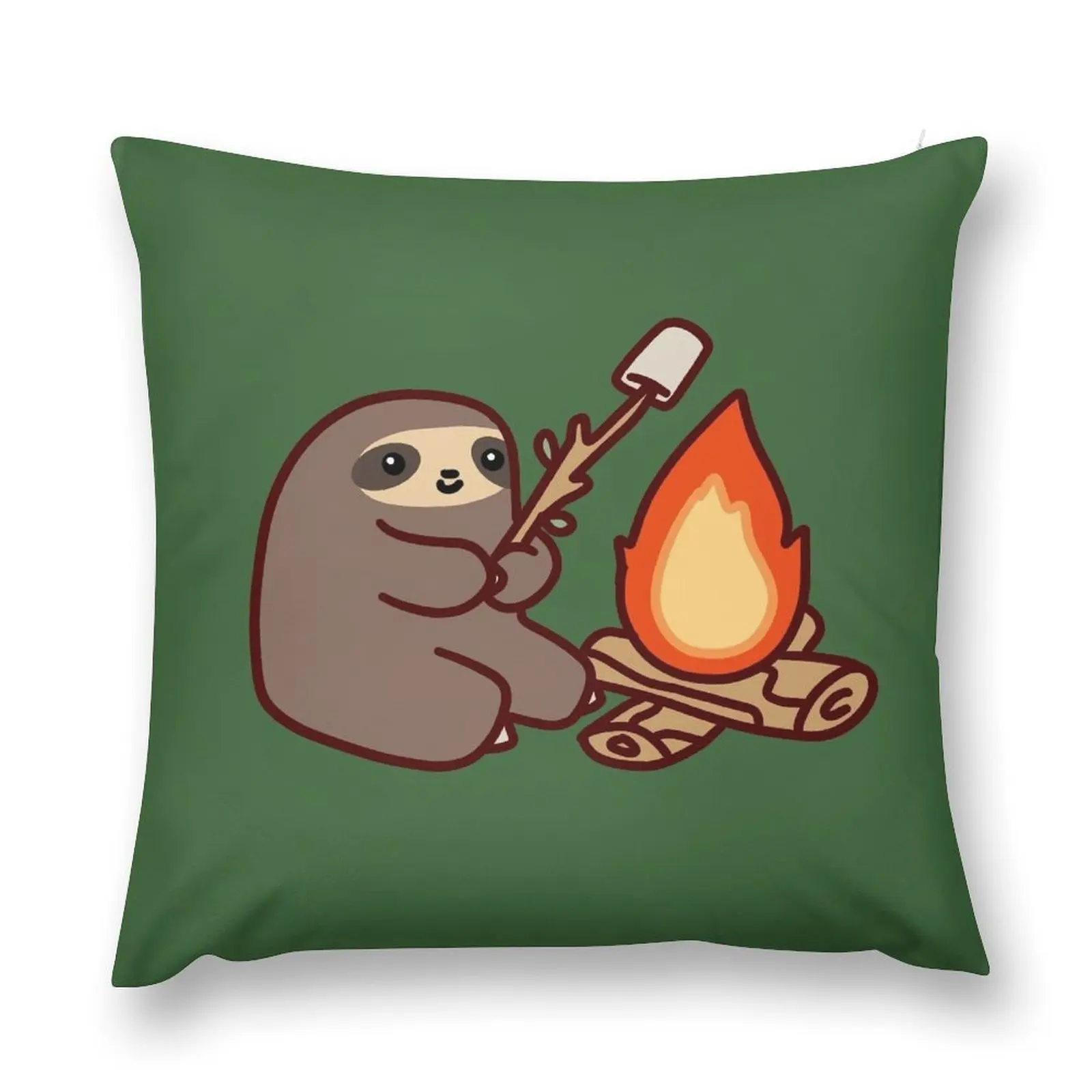 

Campfire Sloth Throw Pillow Room decorating items Sofa Cover Christmas Covers pillow