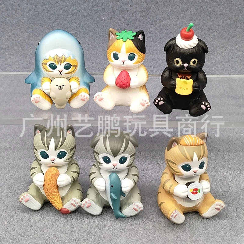新しい Mofusand 愛ハグサメ猫シリーズかわいいアクションフィギュア人形動物カプセルおもちゃ誕生日モデルの装飾ギフトのおもちゃ子供のため
