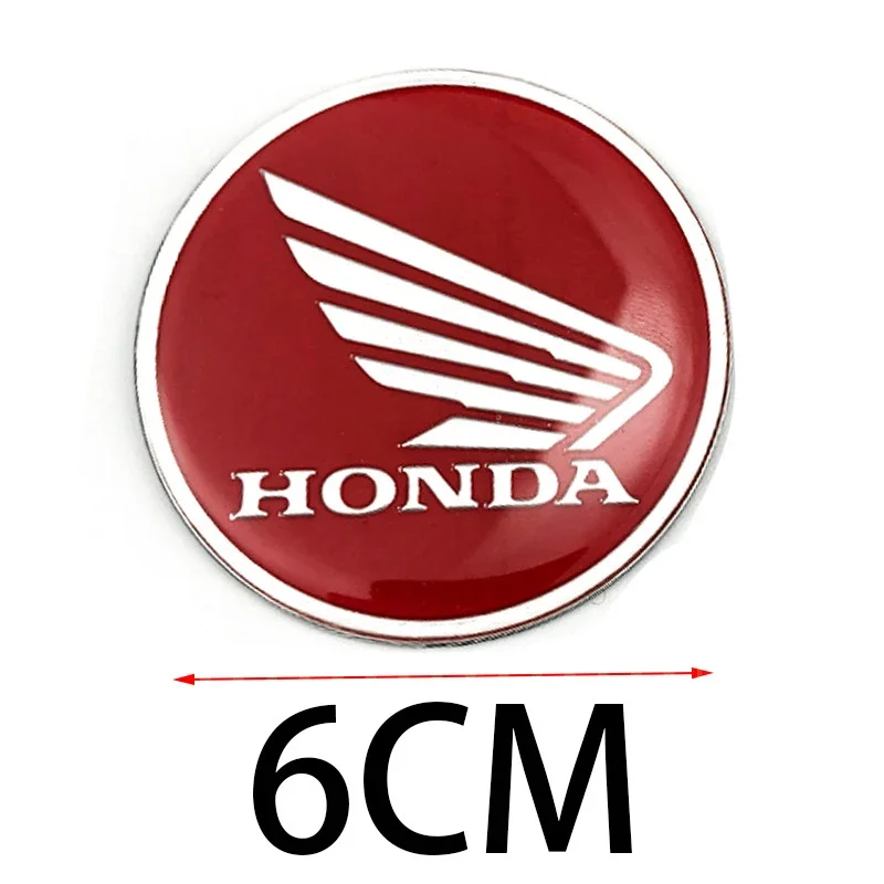 2 قطعة ثلاثية الأبعاد دراجة نارية تعديل سيارة ملصق معدني الألومنيوم ملصق مائي مستدير دراجة نارية ملصقات لهوندا CRF CB CR XR CRM CBR #2