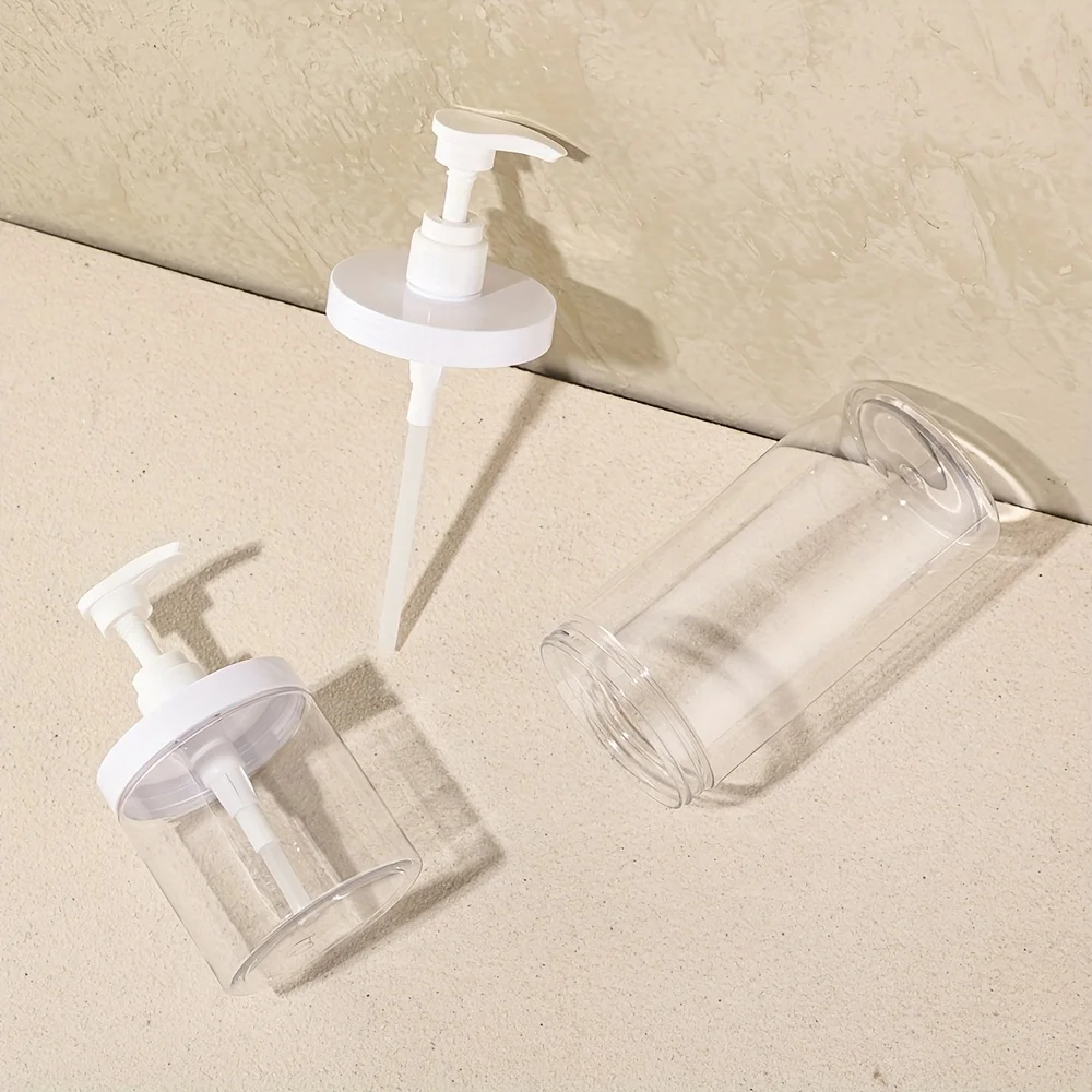 3 Stück 1000ml Pumpflaschen aus Kunststoff, nachfüllbare Flaschen, unverzichtbar für Bad und Reise – Detail 4