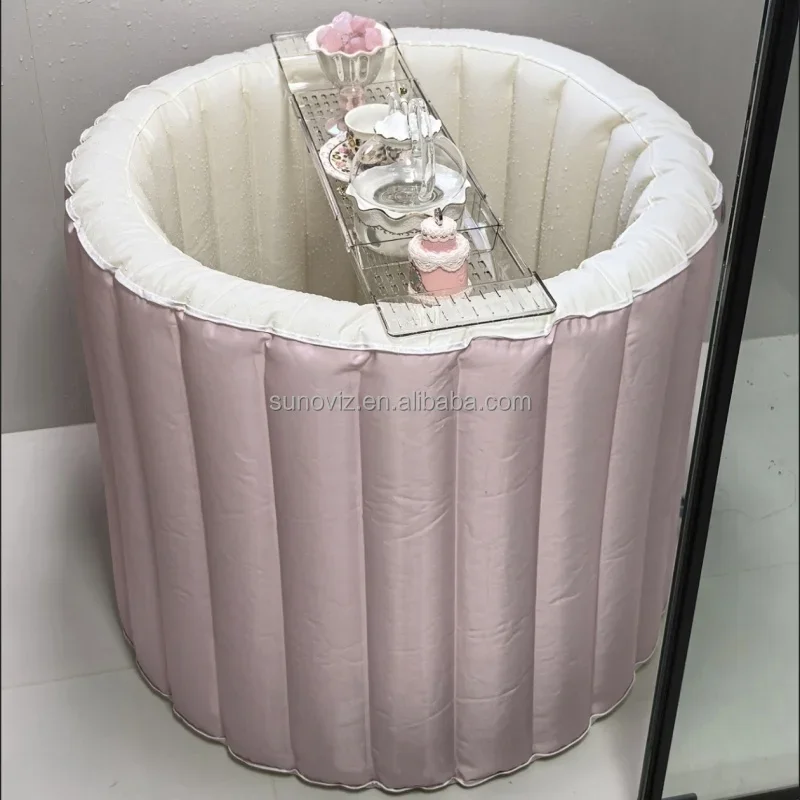 Adults Foldable Inflatable Bathtub with Electric Pump, Portable Full Body Soaking Tub, Hot Therapy Home Spa Bath