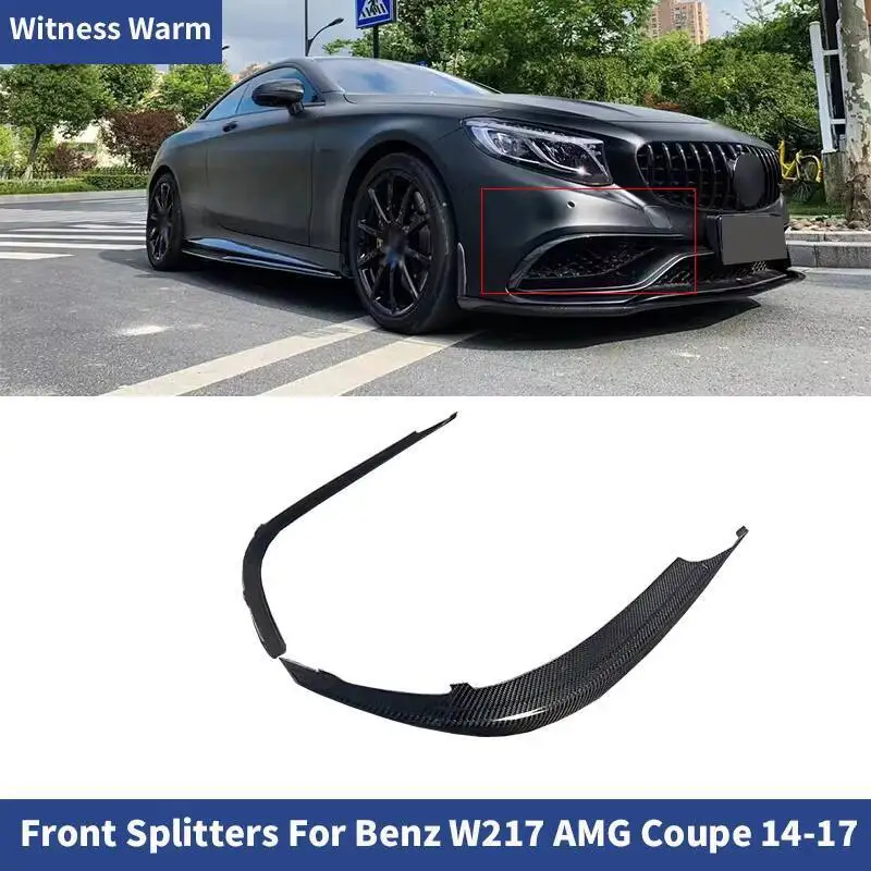 Couteau à Air de séparateur d'aération avant en Fiber de carbone forgé pour Benz W217 C217 S Coupé S63 S65 AMG 2014-2017
