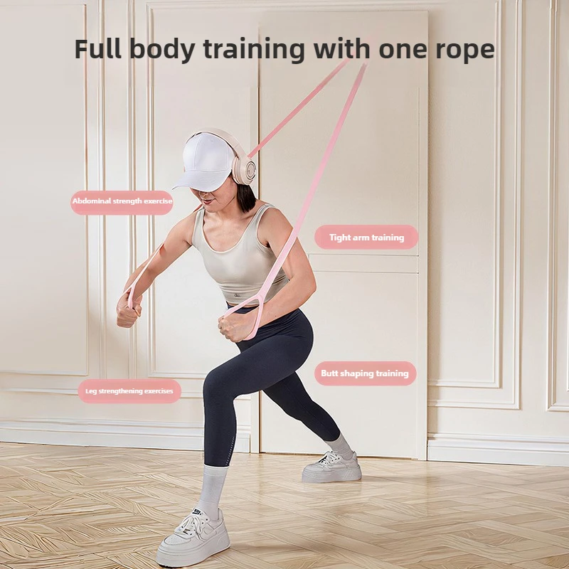 Extra Long 1.5m Silicone Resistance Band for Pilates Stretchable Exercise Physical Therapy Tension Strap Yoga Rope Equipment