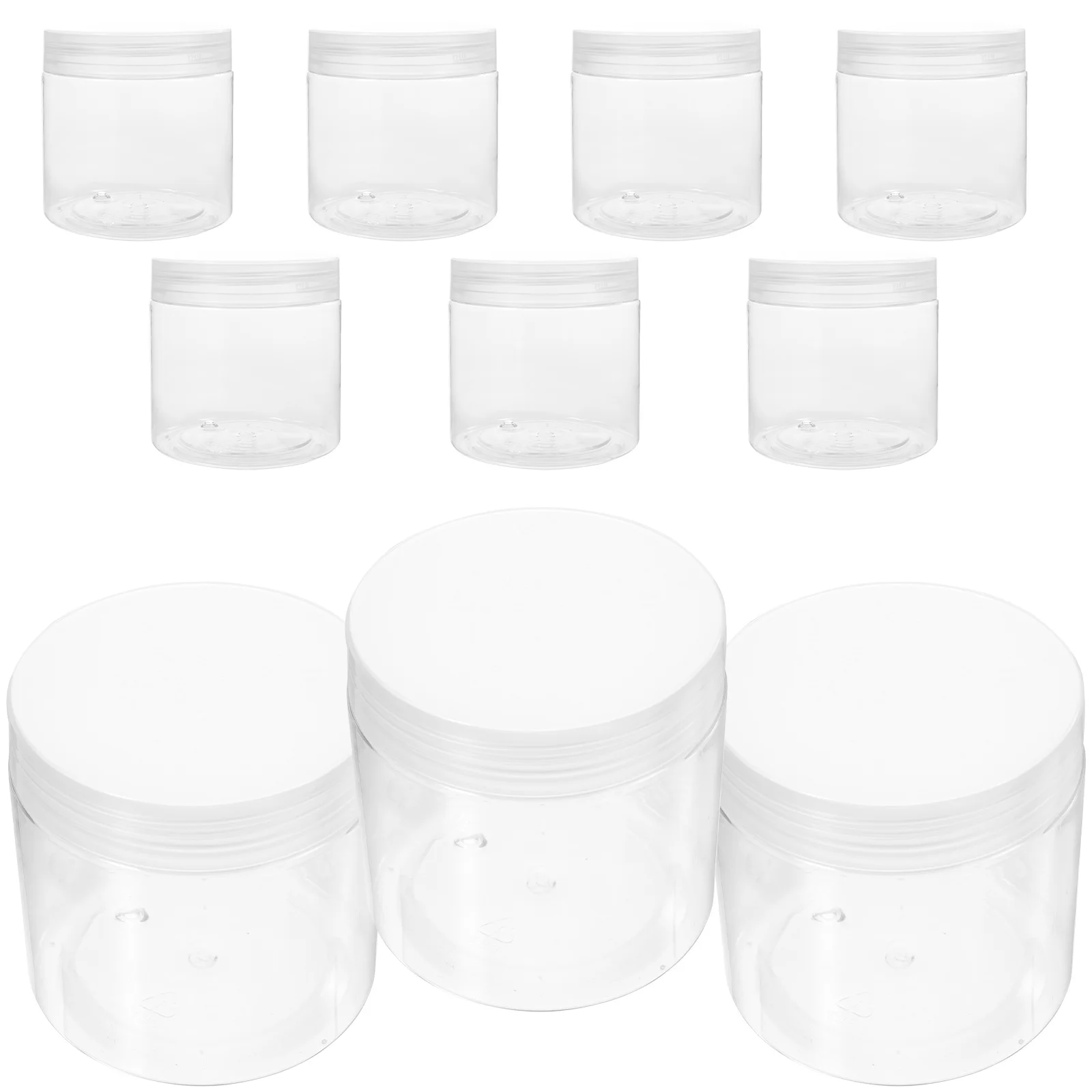 

10pcs Clear PET Airtight Storage Jars Small Transparent Containers for Food Kitchen Organizing Tea Candy