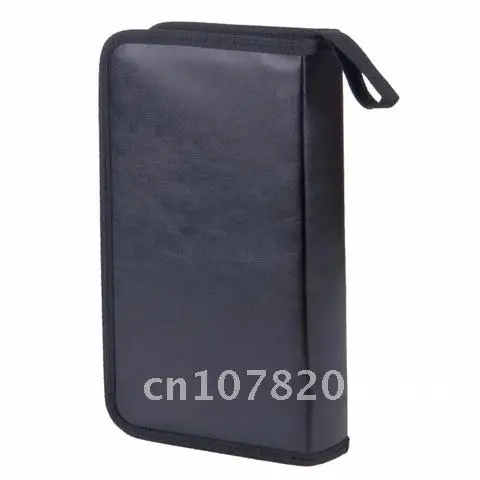 Artificial Leather CD DVD Storage Bag Sleeve Case Holder Large Capacity Multifunctional Rectangle 80 Tool Carry Protection