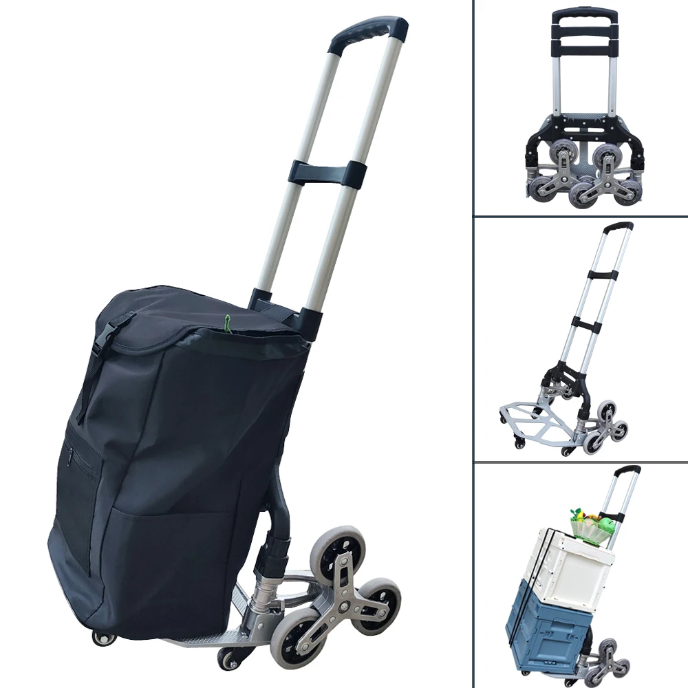 90KG All Folding Trolley Cart for Luggage Lightweight Aluminum Collapsible Portable Fold Up Dolly for Travel Shopping 카트 폴딩카트