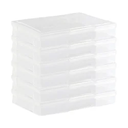 1PCS Transparent Storage Box PP Photo Crafts Organiser Including 6 Cases Buckle Design Versatile 1pc Home Storage Organization