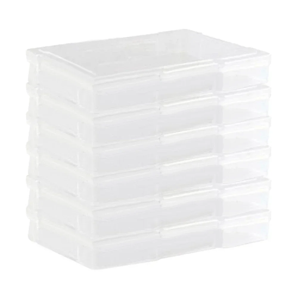 1PCS Transparent Storage Box PP Photo Crafts Organiser Including 6 Cases Buckle Design Versatile 1pc Home Storage Organization