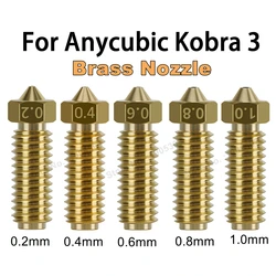 5 10PC Standard Brass Nozzle For Anycubic Kobra 3 0.2 0.4 0.6 0.8 1.0mm Mix Size 3D Printer Nozzles For Kobra 3 Combo Kobra3