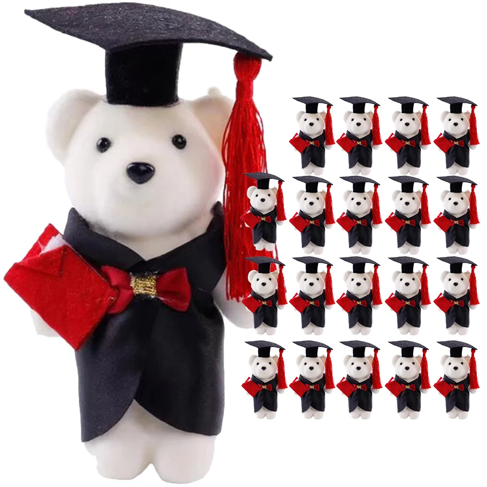 

20 Pcs Graduation Dr Bear Gifts for Him to Decorate Her Flower Bouquet Decoration Accessories 2023 Foam Funny