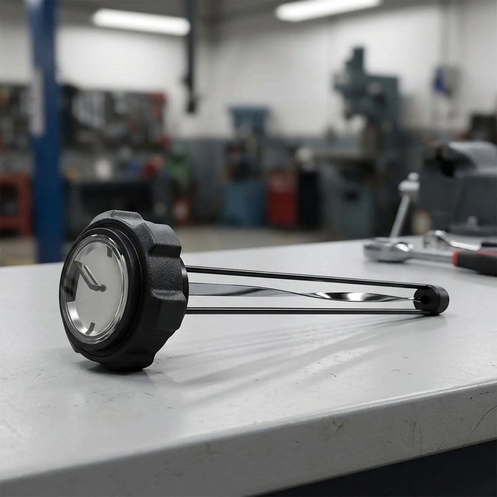 Black Fuel Gauge Cap Level Indicator Easy Installation Plastic And Metal Material Reliable Monitoring Black Fuel
