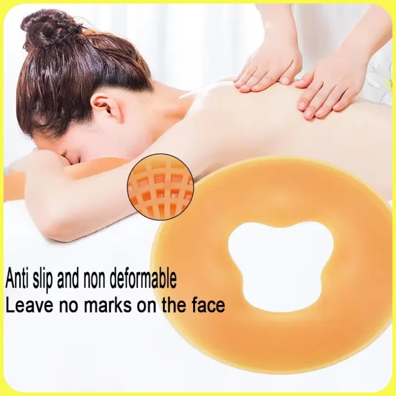 

Ergonomic Soft Silicone Massage Pillow Non-Slip Face Down Spa Pad Reusable Relax Beauty Cushion Amz002 For Massage And Beauty