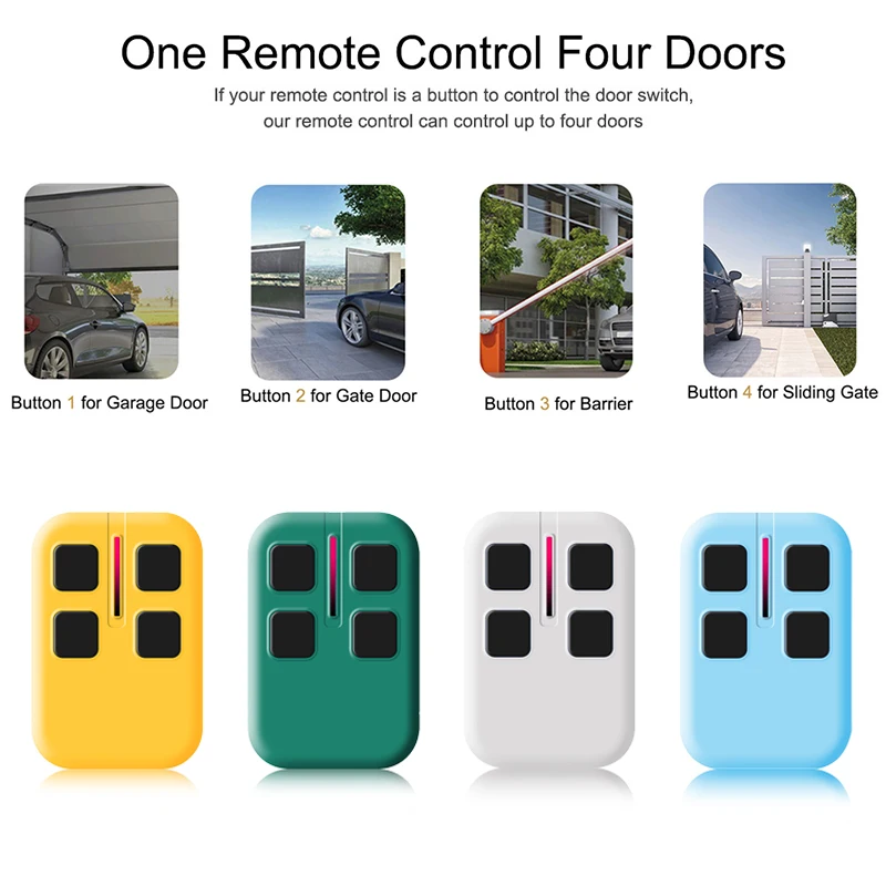 YNG800 Garage Door Remote Control Duplicator 286MHz-868MHz Multi-Frequency Gate Remote Control Code Grabber Hand Transmitter