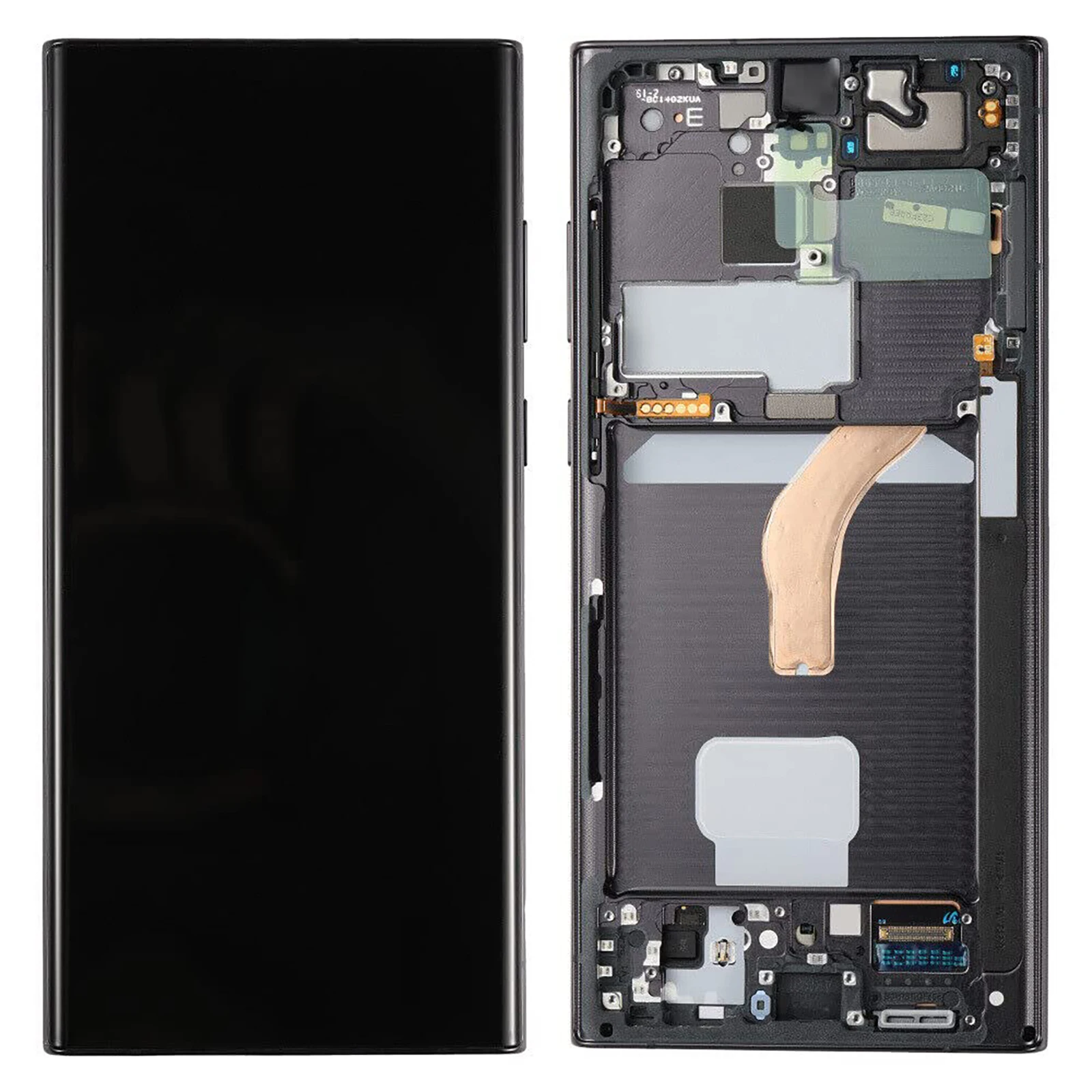 Screen Replacement for Samsung Galaxy S22 Ultra with Frame, LCD Display Assembly, Repair Tool Included
