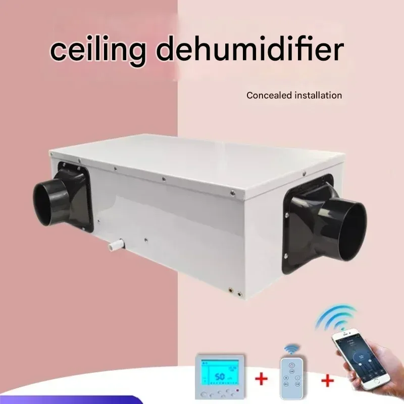 Basement dehumidifier, ceiling pipe  villa storage room, silent air dryer