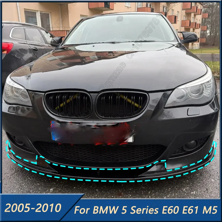 

Автомобильный передний бампер, диффузор для BMW 5 серии E60 E61 M5 2005-2010, сплиттер, спойлер, накладка, аксессуары, Стайлинг
