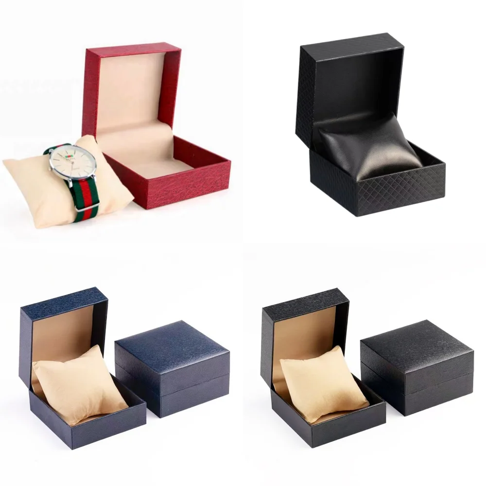 Black Red Plastic Transport Watch Display Storage Box for Catier Omg Men Women Travel Portable Holiday Gift Watch Box No Logo